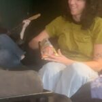 Jenny Lewis Instagram - back in nash for a few days before joining @beck & @wearephoenix @sirchloe JOY’ALL tour cont…. w/ @cassmccombs @amarillohighway 1) gummy bear factory @haribousa B). rare view 3). werk @megbrittcole 4). GUNS @naftheband 5). haunted balloon 🎈 6). channeling karen black w @cassmccombs 7 ). my note & photos to @theatlantis_dc & @930club 8). LOVE 9). eating my own face 10). more quiet jams in the dressing room