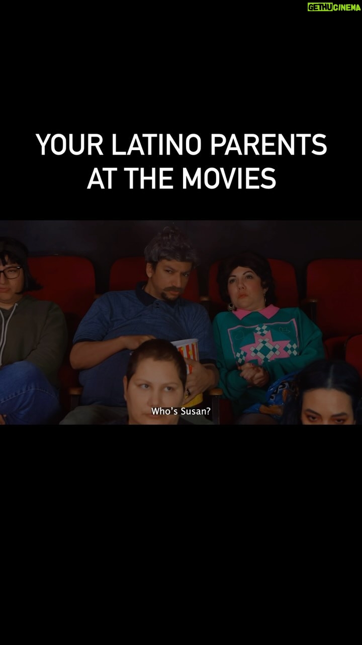 Jenny Lorenzo Instagram - Flor and Benito attempt a movie night out, pero the honest truth is that they should stay put en el sofá because their antics están de película. 🍿🍿🍿 Stay for the bloopers if you wanna make pee pee in your pants like I actually did that day. 🤣 @davidangelgallegos @thismeanspodcast @quien.carajo.es.kevin @m.friedegg92 @jmillsmakeupandhair @captainmercurylee #movienight #latinosbelike #latinoproblems #latinoparents #growinguphispanic #latinomemes #latinocomedy #theater #movietheater
