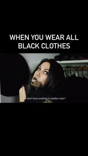 Jenny Lorenzo Instagram - Yep. I’m the originator of that viral sound clip. 😅 

When you wear all black clothes 🖤🏴‍☠️♠️

#allblack #allblackeverything #allblackoutfit #latinosbelike #growinguphispanic #goth #gothgirl #gothfashion