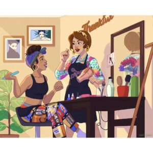 Jenny Lorenzo Instagram - These art portraits of Abuela’s Family make me so happy! If you look closely, there’s a lot of little easter eggs in each image that you’ll catch if you watched a lot of our episodes. 

Art by @danielagamba.art