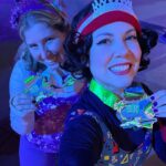 Jenny Lorenzo Instagram - Ran my first Disneyland 5k with @graciehorwitz! 🏅🏃🏻‍♀️ Snow White and Rapunzel suits provided by @theadventureeffect 👑🩱