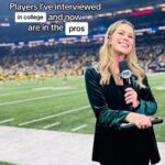 Jenny Taft Instagram - Inspired by the Draft! 🏈 So fun to look back at these pics with some incredible college athletes and now NFL stars. ⭐️ #sportsreporter #college #collegefootball #womeninsports #football
