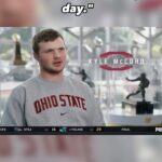 Jenny Taft Instagram - @JennyTaft sits down with @ohiostatefb QB Kyle McCord to talk about last year’s matchup vs Michigan 🌰