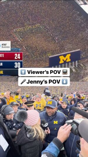Jenny Taft Instagram - See what the Michigan field storm was like from @jennytaft’s POV 👏🏟️