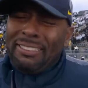 Jenny Taft Instagram - “Coach Harbaugh... I love the sh*t out of you man. I did this for you!” We have a feeling Sherrone Moore is going to continue to make Jim Harbaugh proud as the new Head Coach of @UMichFootball 💙