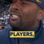 Jenny Taft Instagram – We’re continuing our countdown of our top videos of 2023… ⏪✨ Coming at No. 2- When Sherrone Moore broke into tears while speaking with @JennyTaft after @UMichFootball’s win vs Penn State 〽️