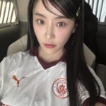 Jeong Yu-mi Instagram - 직관가는 길, 신나는 길.😝 #수원fc#포항스틸러스#두근두근#담경기는어디로🤔#그유미말고