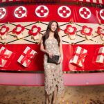 Jesseca Liu Instagram - Sleigh your way to Christmas with @LouisVuitton 🎁tallest Christmas tree 🎄and life-sized Toy Truck 🚚 #LVGifts #Louisvuitton makeup ： @shaunleelee hair by ： @mrlow