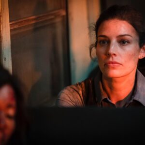 Jessica Paré Instagram - Mandy swaps the navy blazer for a low vis plate carrier.