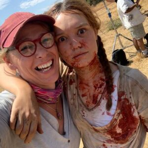 Jessica Sutton Instagram - got my carrie moment 🩸
•
I would eat goo for you any day @emjaybassett 
•
#rogue available on-demand worldwide,  @dstvza @showmaxonline