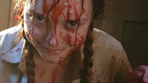 Jessica Sutton Instagram - got my carrie moment 🩸
•
I would eat goo for you any day @emjaybassett 
•
#rogue available on-demand worldwide,  @dstvza @showmaxonline