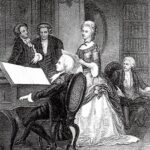 Jessica Alexander Instagram - excited to be a little part of this one - 3rd slide is a line engraving of Caterina Cavalieri rehearsing with Mozart in the 1820s💘