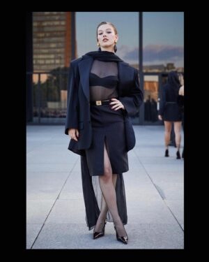 Jessica Alexander Instagram - thank you for having me in berlin @ysl @anthonyvaccarello 🖤