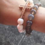 Jessica Amlee Instagram - Thank you @sydneybijoux for the beautiful bracelets!! That rose gold cross 👀✨#andbj