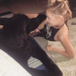 Jessica Amlee Instagram – love at first sight 🖤🐾 #bigbear #truman
