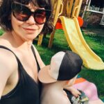 Jessica Fox Instagram – A jolly good weekend.

1. Backward caps in the garden. 
2. Fridge Raid. 
3. River giving it attitude in the swing. 
4. Playground fun while I ignore the bird poo.
5. Hot, need a cuddle, will not take shoes off.
6. Concentration on the stairs. 
7. Orzo is life. 
8. Chaos.