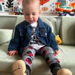 Jessica Fox Instagram - River’s Fashion Diaries Jacket - OshKosh from @scampsvintage T-shirt - @heydiscobaby Leggings - @wearitbabyy Shoes - @vivobarefoot.kids