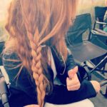 Jessica Harmon Instagram - Daniel decided he wants to braid another actors hair in 20A. I agreed but it meant practicing on me… what are our thoughts? To braid or not to braid?