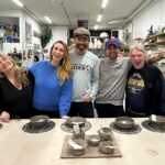 Jessica Harmon Instagram - Family xmas pottery destruction. @mudlab.ca let us take over their studio, eat all the cheese, drink all the champagne and pretend we knew the first thing about making.. art? We’re basically masters now. Can’t recommend this place or these people enough, really great gift idea, just saying. It was my idea so obviously it’s amazing but honestly it is amazing. We love you @andresxjoseph and @jennkhoe you magical unicorns