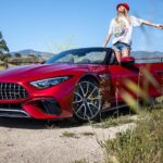 Jessica Hart Instagram - I’m a true believer, that if your desires align with who you truly are as a person, you’ll always get what you want. I’m so proud to be an ambassador for Mercedes-Benz, to be aligned and recognised by a brand I’m not only fond of but continuously proud of, is a true dream come true. Keep doing what you’re doing. You’re killing it! Both of these cars are a DREAM to drive #roadtrip #SLAMG #EQS #mbambassador