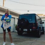 Jessica Hart Instagram - Every time I put Baby-Rae in her car seat I sing a little song 🎶‘we’re going on an adventure’ 🎵 1; to stop her from losing it (Im not much of a singer) but it’s mainly to teach her that every time we get in our car that it’s an adventure and it’s about the journey not just the destination. Everyday is an adventure in our G63 and we LOVE it @mercedesamg @mercedesbenzusa @jameskirkham 💙