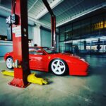 Jessica Hart Instagram - #sneakpeak : My baby girl coming together, big shoutout to @race.service and Joey @emotion_engineering for sprinkling your sweet magic on her.. Big things happening 😛 stay tuned! #ferrari348