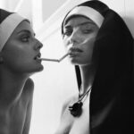 Jessica Hart Instagram - That time I was a raunchy smoking nun with @lydiahearst shot by @marchomstudio 🚬