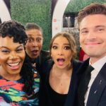 Jessica Parker Kennedy Instagram - Thanks to @ronenrubinstein for bringing me to the #EMAAwards! And thank you to @billnye for making all of my childhood dreams come true when I met you! Also please make sure to follow @gloriawalton who is the the CEO and president of @100isnow which is doing extraordinary environmental work. Solutions solutions solutions! It was so wonderful to spend time with you and your partner. 😊 The evening honored @maggiembaird who said in part, “Plant based food is not the only solution to climate change but there is no solution without it. We have the privilege to choose what we eat for the people who are most affected by climate change who are the least responsible for it.” Makeup by @makeupbymotoko Hair by @josephchase Diamonds by @vraiofficial @green4ema