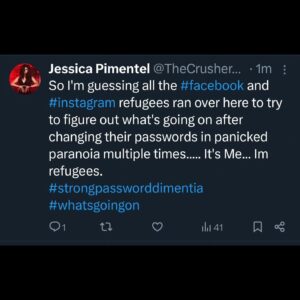 Jessica Pimentel Instagram - X to the rescue?