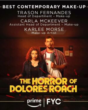 Jessica Pimentel Instagram - Besides being named as one of the best shows of 2023, The talented makeup and SFX makeup team
Of @thehorrorofdoloresroach @blumhouse  are honoured for the consideration in the "Best Contemporary Makeup" category in the 706 Guild Awards!!!! 
I got off easy dealing with the blood and gore on this show, others.. not so much 😂💆🏽‍♀️🪓🥟🍽️
Guild members and artists - please consider voting for us for the nomination!! 

#repost @kombatbaby : 
Makeup by me for @thecrusher007 as Flora Frias in @thehorrorofdoloresroach!!!!
I loveeeee Jessica and I had a real blast painting her face - a treat to have in the chair, hilarious and sweet!!!! (last two photos were our makeup test! Testing that bloooooood too!!!)
Makeup HoD @theoriginalbrownartist 
Co-HoD @carla_mckeever

We Love and empanadas @muahs_awards
(Some brands used... @armanibeauty
@maccosmeticscanada @rcmamakeup @makeupforever)
#thehorrorofdoloresroach #Makeup #mua #iatse706 #706guildawards #torontomua
