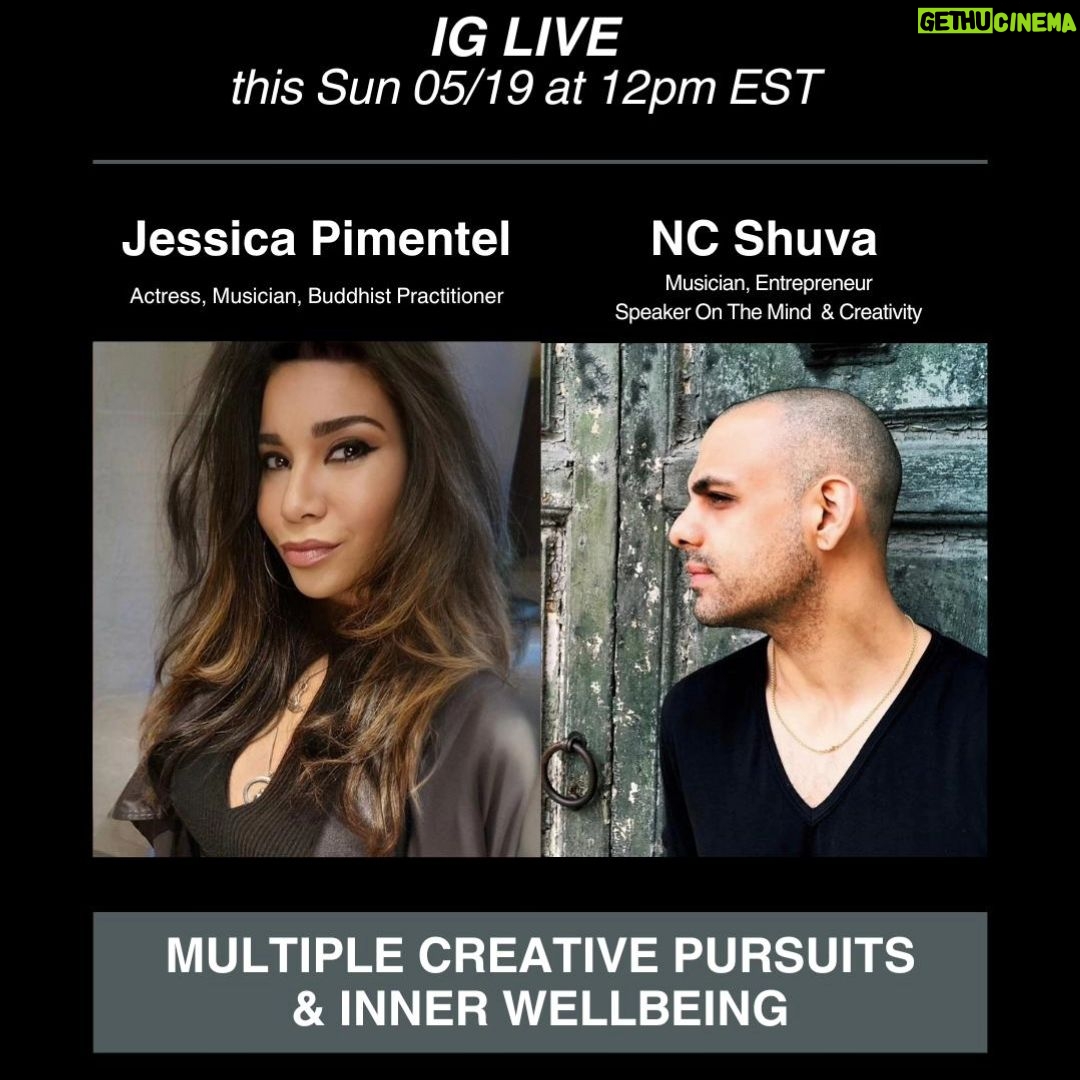 Jessica Pimentel Instagram - We'll talk about what it takes to have multiple successful creative pursuits (film, music) while avoiding the pitfalls of the chase, "artistic suffering" & cultivating inner wellbeing. #iglive #wellness #mentalhealth #meditation