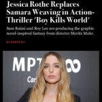 Jessica Rothe Instagram - Secret wish #57: Become a kickass female assassin who takes no prisoners. Check. Let’s just say I’m excited. 🥊🥰💃 #boykillsworldmovie 👦☠️🌏