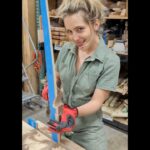 Jessica Rothe Instagram - How to make a bow from scratch- Step 1. Marry a bowyer Step 2. Make a bow *if you cannot complete step 1, head to @lawoodshop ,sign up for their new bow making class, and watch all of your Robin Hood/Katniss Everdeen dreams come true 🏹 #woodworking #archery #shamelessplug