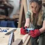 Jessica Rothe Instagram - How to make a bow from scratch- Step 1. Marry a bowyer Step 2. Make a bow *if you cannot complete step 1, head to @lawoodshop ,sign up for their new bow making class, and watch all of your Robin Hood/Katniss Everdeen dreams come true 🏹 #woodworking #archery #shamelessplug