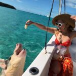 Jessica Rothe Instagram – About a month ago I was lucky enough to go down to the Bahamas to finish a movie I love like no other with a brilliant group of people. I feel so lucky to have been a part of this shoot and can’t wait for you all to see this film. It’s a special one ❤️ Oh, and most importantly….I GOT TO SEE THE SWIMMING PIGS. And yes, they were everything (go to my story for more videos. Because, well, it’s important) 🐷 🌊 
@fowlcay @universalpictures #242filmandtv #allmylife #swimmingpigs