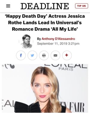 Jessica Rothe Instagram - 💕🥳💕 This is such a special project and I am in awe of the remarkable team that is already assembled. Thank you so much to everyone who made this possible. BEYOND excited for this one 💕🥳💕