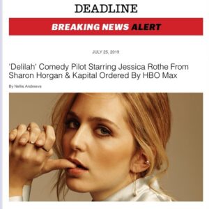 Jessica Rothe Instagram - One of my favorite parts of this job is the times I am lucky enough to collaborate with people who are brilliantly talented, good humans, and just way cooler than me. @sharonhorgan @butlerkirker @kaplanaaron and @weemissbea are four such humans. I could not be more excited.  Eeeeeeeeek ☺️ @kapital_entertainment  @hellomerman #hbomax #talentcrushes #pinchmeimdreaming