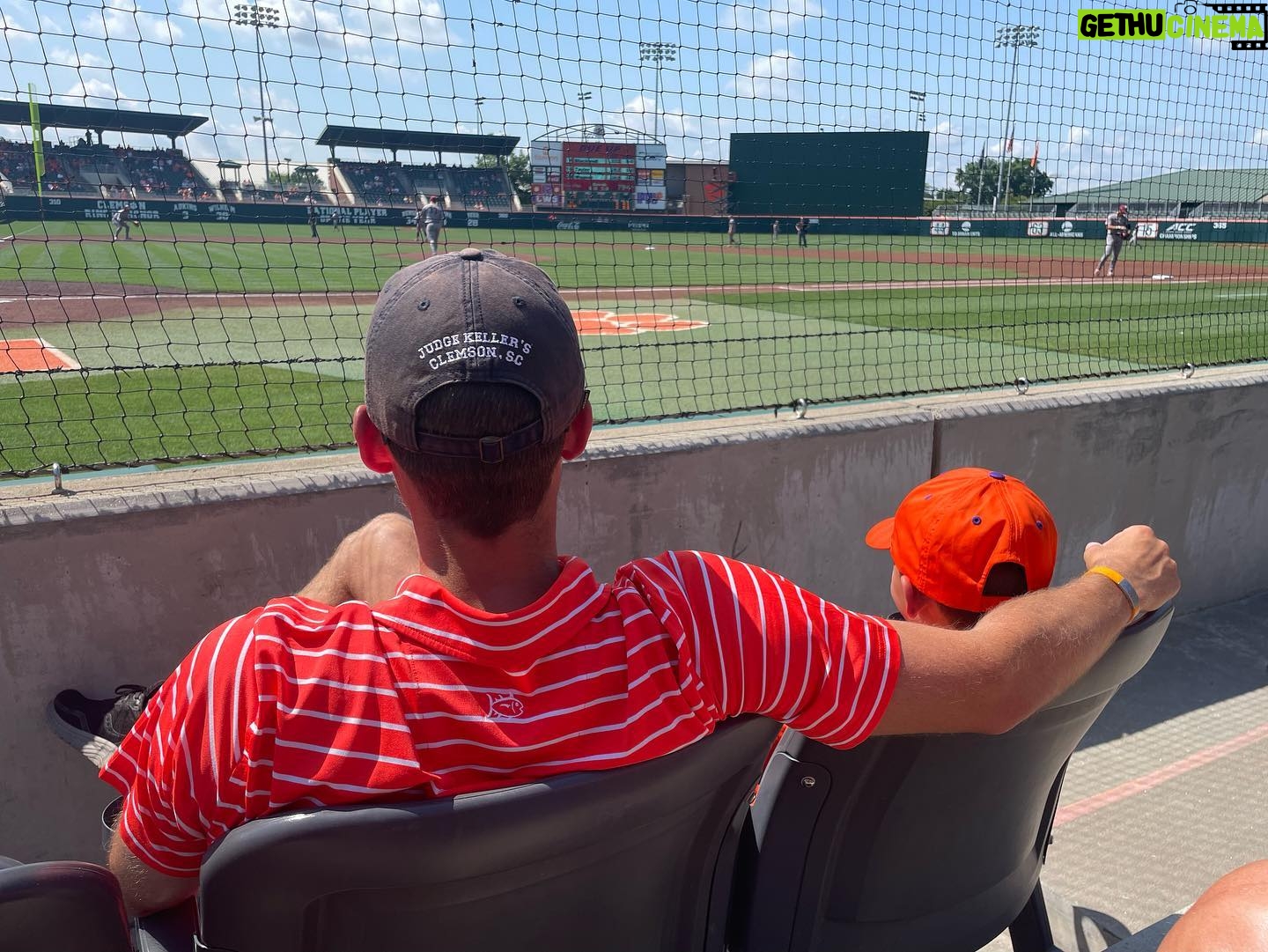 Jessica Stroup Instagram - Big bro threw out the first pitch at the Clemson baseball game yesterday and I got to relive my childhood spent running around baseball fields trying to catch fly balls in 94 degree heat.
