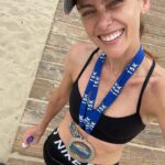 Jessica Stroup Instagram - I just wanted to prove to myself I could finish a 15k and feel good. 2nd place and I’m feeling reeeeeal good. Whoo happy 4th, pass me a mimosa! #starsandstripes #genuinelyshocked