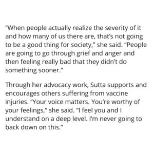 Jessica Sutta Instagram - Thank you to John-Michael Dumais at Children’s Health Defense for this interview. To my fellow injured & bereaved I love you and I won’t back down. And to the ones still asleep this is for you…”When people actually realize the severity of it and how many of us there are, that’s not going to be a good thing for society,” she said. “People are going to go through grief and anger and then feeling really bad that they didn’t do something sooner.”

Full interview in my stories. 💜⚔️🔥🇺🇸