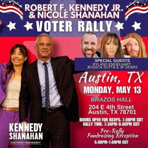 Jessica Sutta Instagram - Austin! I’m honored to say I will be speaking at the next Kennedy-Shanahan voter rally this Monday, May 13th! Can’t wait! See you there! ⚔️❤️🇺🇸 #healthedivide #kennedy2024
