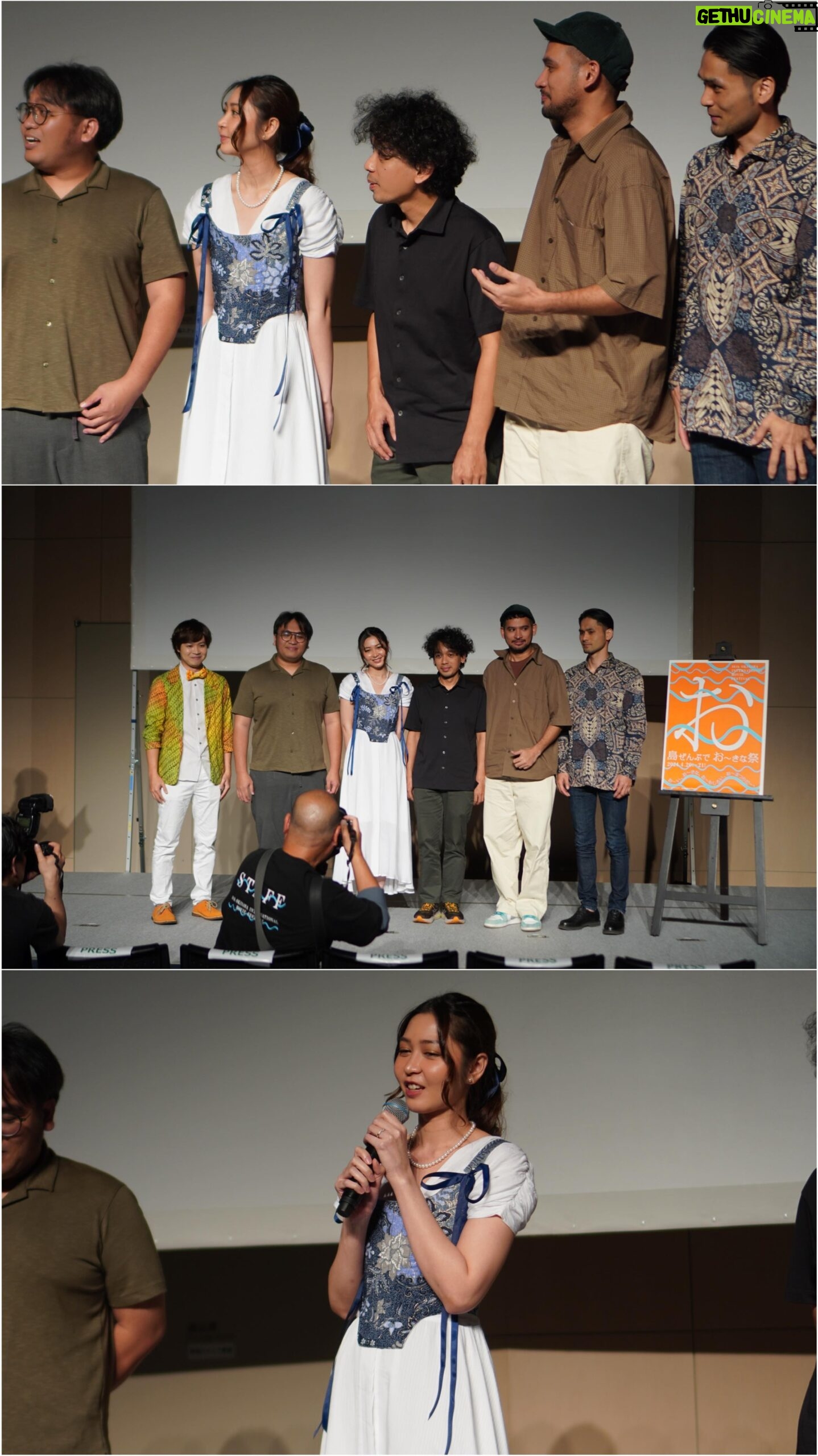 Jessica Veranda Tanumihardja Instagram - World premier @romanpeonyfilm di Okinawa International Movie Festival 2024 bersama perwakilan dari team Roman Peony 💙 . . . 🎥: @nikita.rosalini Music: Theme From A Summer Place by Percy Faith