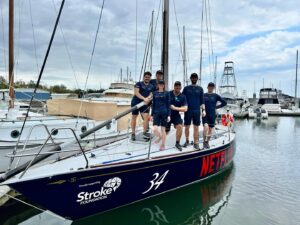 Jessica Watson Instagram - 📣 So excited for and proud of this campaign! 
 
✔️Fantastic crew
✔️Incredible little boat
✔️The iconic Rolex Sydney to Hobart Yacht Race
✔️Sailing in support of the Stroke Foundation 
✔️50 sleeps to race day 
 
Azzurro is a boat I’ve fangirled for years. She’s the same type of boat, an S&S 34, that I sailed around the world and as Pink (now my own Credence) who starred in Netflix’s True Spirit.  
 
I couldn’t be more proud to be supporting @strokefdn as part of this race. Since my partner Cam passed away as the result of a stroke in 2021, I’ve gained such an appreciation for the work the Stroke Foundation does to prevent and treat stroke and support survivors. Donation link can be found in my bio. Every donation will be the most fantastic motivation for us on watch in the early hours of the morning, sleep-deprived, waves breaking over us, battling seasickness! 
 
Thrilled to be doing this with:
• @netflixanz – how great to have their support off the back of the release of True Spirit earlier this year 🍿
• @alanamariajewellery – gorgeous Australian jewellery brand ✨
• @zhikaustralia – innovative sailing gear, we’d be in trouble without them and another great Australian export  
• @goldcoastcitymarina 
• @dimensionpolyant 
• @hobartwhisky 
• @wrap_it_marine 
• @clubmarine_insurance 
• @marinemedicalsolutions 
• @southernseasmarine 

@azzurroyachtracing 

#rolexsydneyhobart #rolexsydneyhobartyachtrace #RS2H #RS2H2023 #truespirit #netflix #strokefoundationaustralia #preventstroke #fightstroke #sparkmanandstephens #zhik #zhikteam