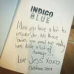 Jessica Watson Instagram - Mum was one of the (lucky?) few to receive an early copy of Indigo Blue for Christmas. If I can share one piece of totally unsolicited, and unqualified parenting advice, it's that reading to your kids is a very dangerous thing to do. Books have been the inspiration for my most crazy ideas, including this one - my own very soon to be available middle grade novel. 😂 #parenting #parentinghacks #novel #fiction #books #reading #mglit #middlegrade #middlegradebooks #storytelling #bookish #indigoblue
