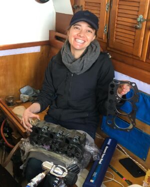 Jessica Watson Instagram - Credence part 3 (S&S 34 spam? 🤔) 

Overdue update. A truck journey to Victoria (I know, I know, zero spare moments to sail her down 🤦‍♀️), mast in the air, engine running and settling in at home. 

📷:
1. Let’s ignore the under tow detail.. it’s all about ‘staged gratification’ (quote credit @sailorgirlhq ) Thanks Leigh! 
2. No she didn’t sink straight to the bottom under the weight of all the love
3. Still finding paraphernalia from her acting days 
4. & 5. Top end engine overhaul complete. Battled us right to the end and froze a couple of Queenslanders in the process 
6. A little overkill sis.. can’t use a spanner (or move an inch in any direction generally) without feeling the ❤️. So damm grateful 🙏

🎬 Latest credits:
- Barney! The oracle himself on rig reassembly duty 
- PPYC fam, enthusiasm and so many helping hands ❤️🎉❤️
- Chief engineer Nick 
- Sis! 
- Many thermos of hot tea