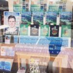 Jessica Watson Instagram - Spotted so many lovely copies of #indigoblue (and took an unintentional reflection selfie 📸🕺) while indulging in a favourite weekend hobby (adding to my already precarious book stacks 📚) at a gorgeous local bookshop. Ps. Indigo Blue isn’t just about sailing so landlubbers please don't be scared off! ⚓️🧜‍♂️🤫😯😉