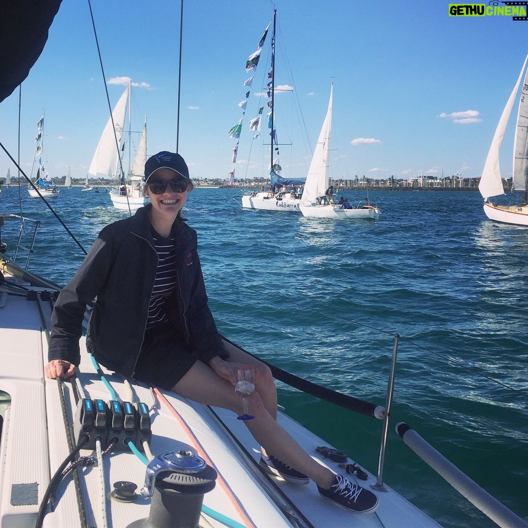 Jessica Watson Instagram - Finally. Celebrating the start of the sailing season with sunshine, bubbles and some questionable dancing. βοΈπΎπΊπ