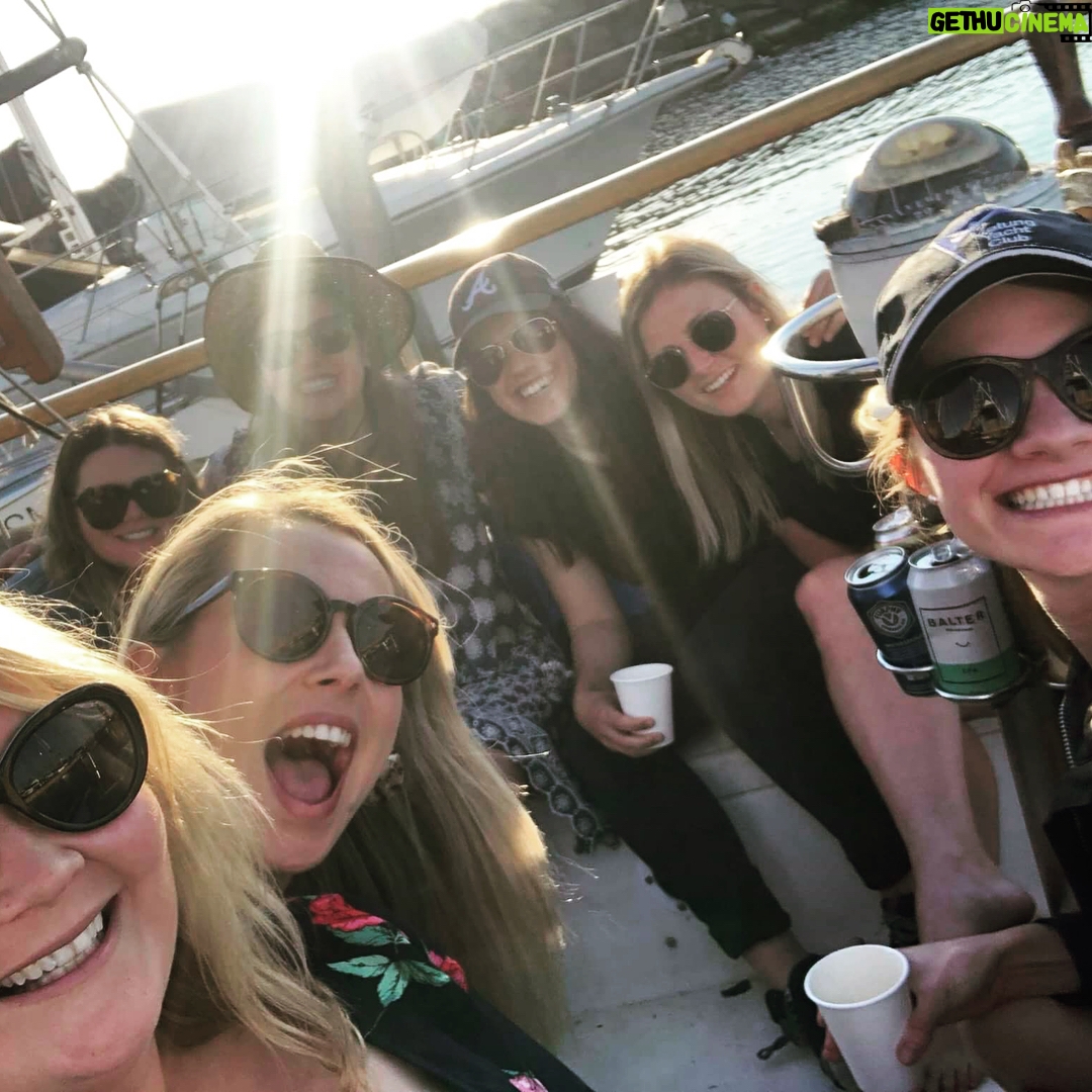 Jessica Watson Instagram - Finally. Celebrating the start of the sailing season with sunshine, bubbles and some questionable dancing. βοΈπΎπΊπ