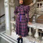 Jessica Williams Instagram - First Fantastic Beasts: the Secrets of Dumbledore Press day And I’m giving Avril! Thank you for the beautiful dress, @autumn_adeigbo 😭 True size 11 boots: @toryburch Styling: @sarahslutsky Hair: @jamescatalanohair Makeup: @official_maria_asadi Brows: @rashellbeauty
