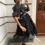 Jessica Williams Instagram - Throwing it back a few weeks ago now that I’m a bit more rested! 🕷🕸🕷 Thank you sooo much @simonerocha_ Shoes: @drmartensofficial Styling: @sarahslutsky Makeup: @official_maria_asadi Hair: @jamescatalanohair